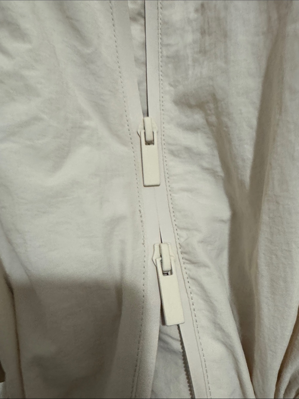 Cream Ruched Funnel Neck Jacket - Picture 11 of 17